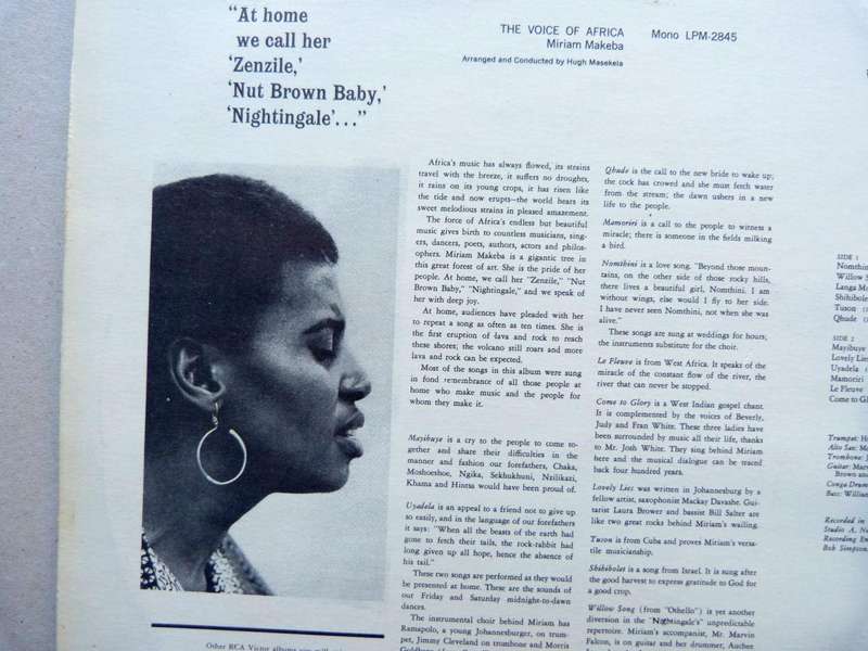 MIRIAM MAKEBA, the voice of africa. VINYL. 1964. RCA VICTOR