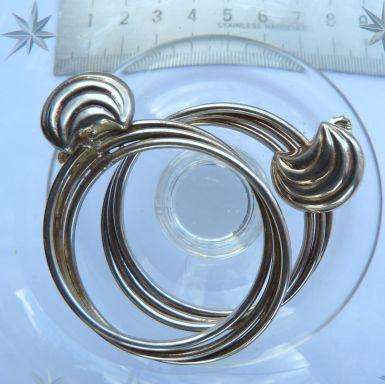 VINTAGE SILVER LOOP EARRINGS. ATTRACTIVE, BIG AND BEAUTIFUL. 14 g