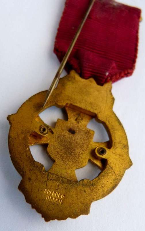 FREEMASONS MEDAL. ROYAL MASONIC, 1949. STEWARD// SPENCER LONDON