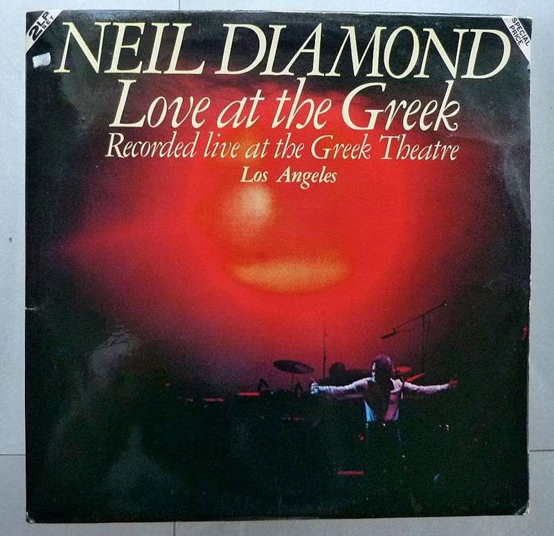 NEIL DIAMOND. LP. VINYL. ''Love at the Greek". LIFE.  2 LPs