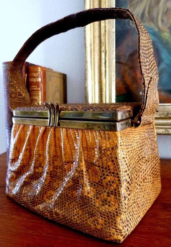 ART DECO PHYTHON SNAKE BAG