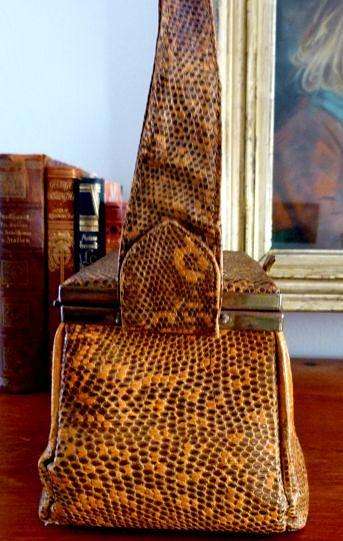 ART DECO PHYTHON SNAKE BAG