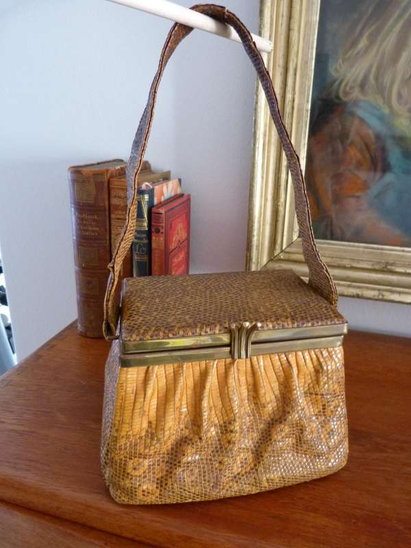 ART DECO PHYTHON SNAKE BAG