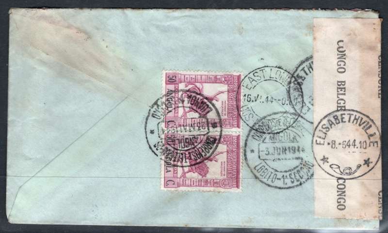 ANGOLA (1944 Censor Cover)