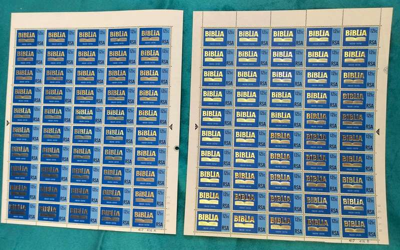 SOUTH AFRICA (Biblia  sheets) - Complete sheets