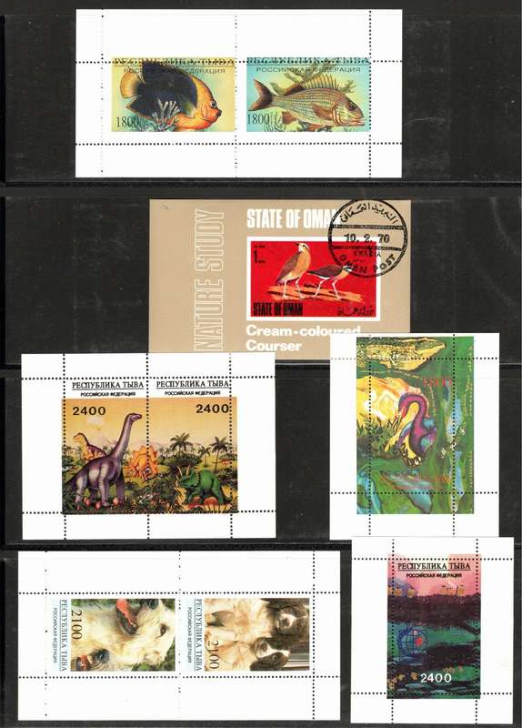 WORLD MINIATURE SHEETS (X 6)