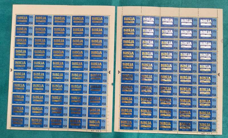 SOUTH AFRICA (1970 BIBLIA) FULL SHEET