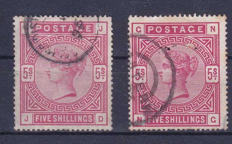 GREAT BRITAIN QUEEN VICTORIA 1880 SG 180 AND 181 USED  VERY SCARCE   CV R11700
