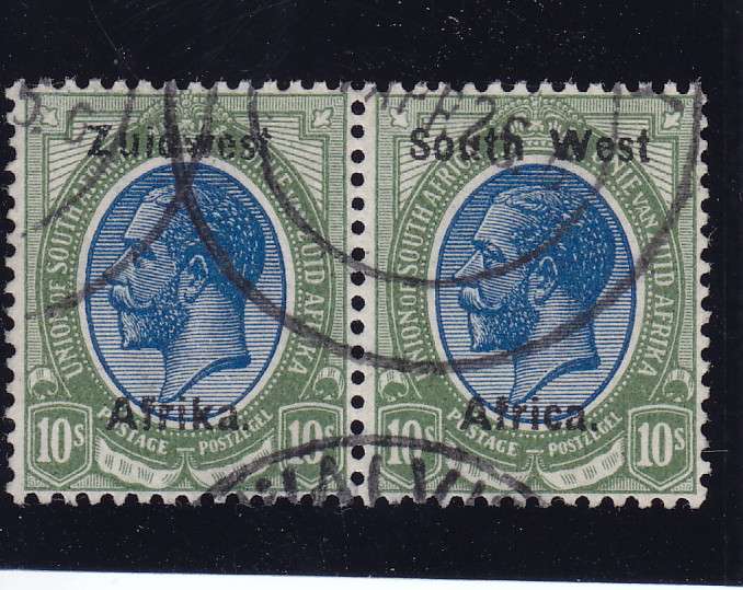 SWA KG V TYPE 111A THIN OP SACC 36 10/- VALUE IN SUPERB USED CONDITION    CV R20000
