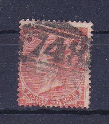 GB QUEEN VICTORIA 1862 FOUR PENCE SG 80 USED SCARCE  CV R3350