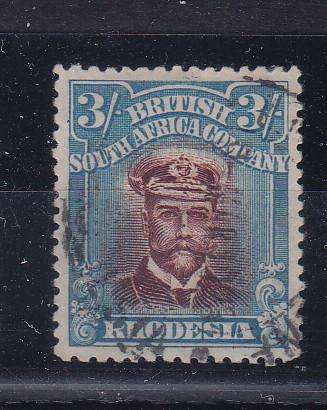 RHODESIA 1913-19 ADMIRALS DIE 111A SG 255m USED PERF 14   CV R4300
