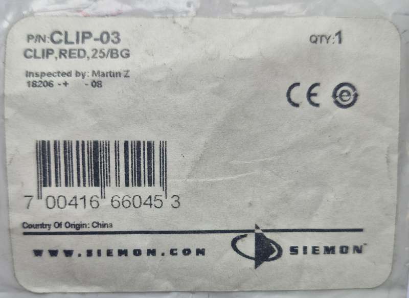 Siemen Color coded CLIP Green, Yellow, Red, Black (4 Bag x 25 in one bag)