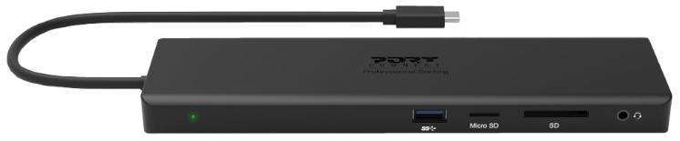 Port Designs USB-C Triple Screen Travel Docking Station 901906-W