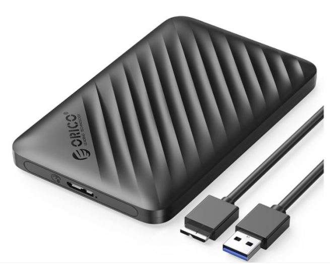 ORICO 2.5-inch USB3.0 External Sata HDD/SSD Enclosure Black 25PW1-U3-BK-BP