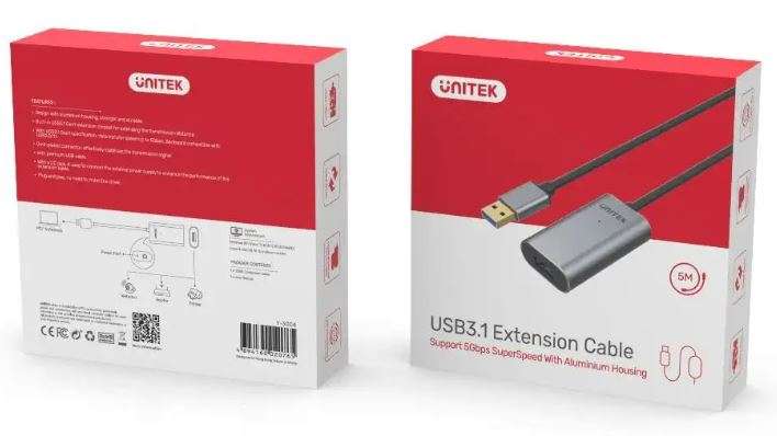 UNITEK 5M USB3.0 ACTIVE EXTENSION CABLE (Y-3004)
