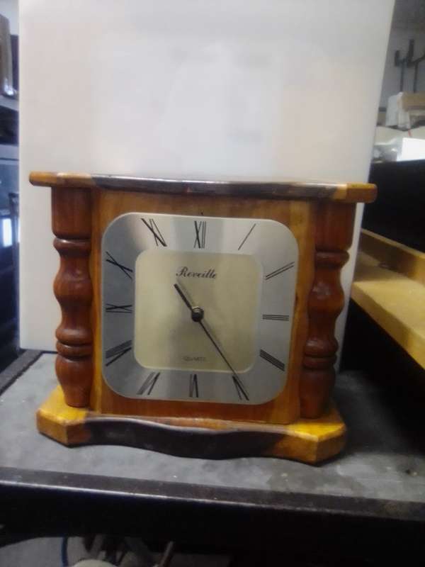 CLOCK : HANDMADE . 275mm X 200mm  X 230mm.