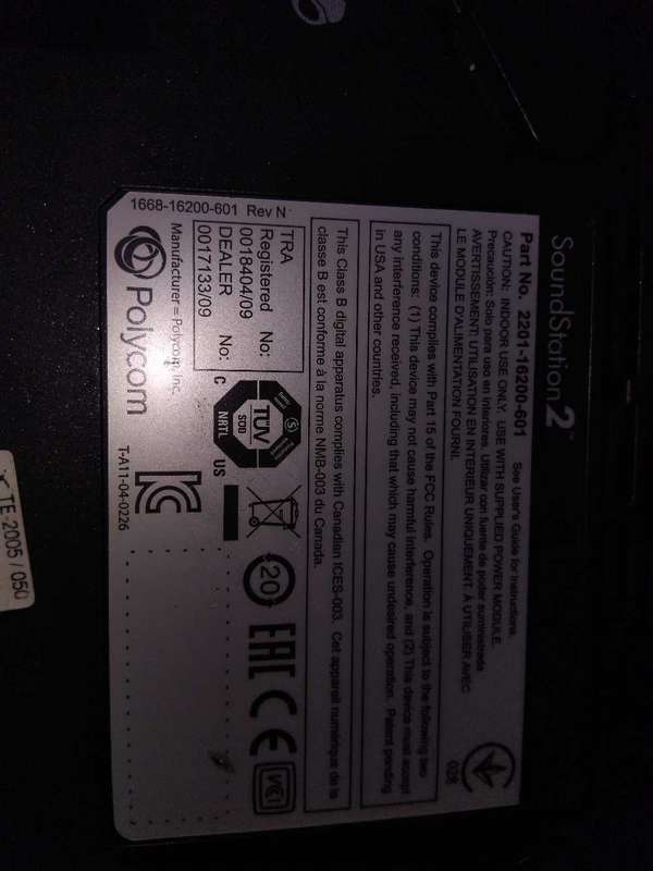 POLYYCOM SOUND STATION 2  ( INSURANCE CLAIM / STOLEN RECOVERED )