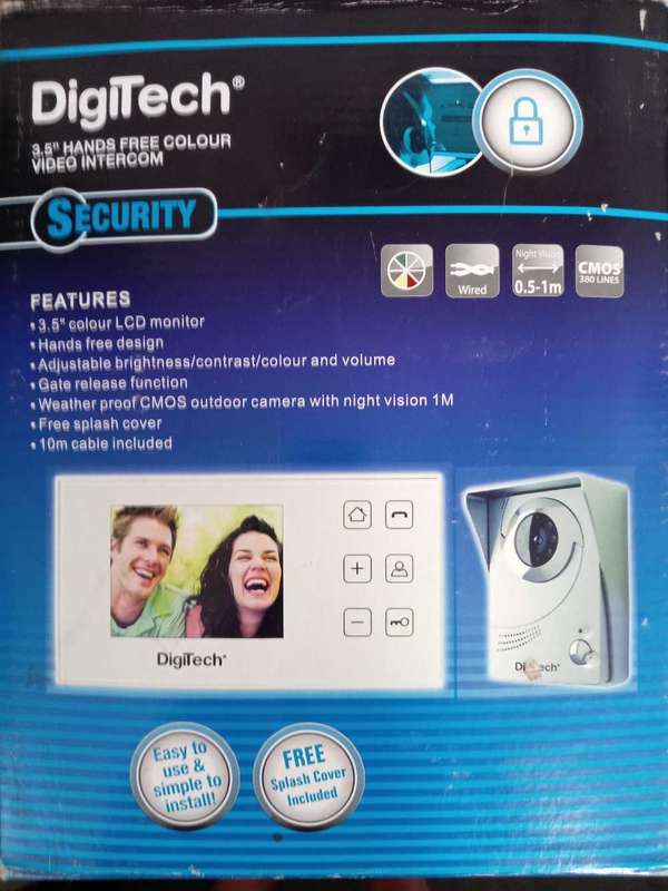 DIGITECH 3.5" HANDS FREE COLOUR VIDEO INTERCOM - ( NEW )