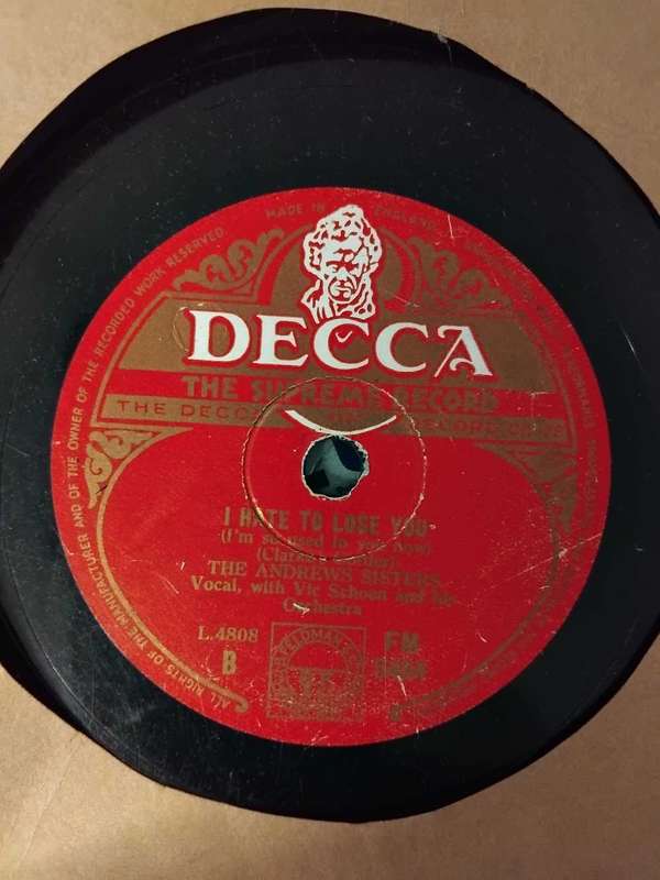 10 x 10 INCH DECCA VINYL RECORDS