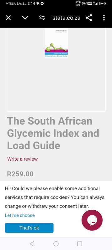 BOOK : THE SOUTH AFRICAN GLYCEMIC INDEX GUIDE.