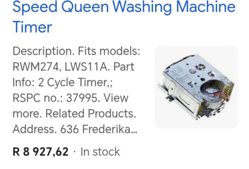 SPEEDQUEEN WASHING MACHINE TIMER. PART NO : RSPC 37995.