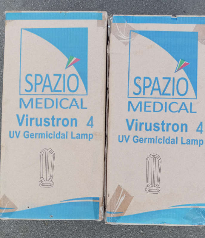 SPAZIO VIRUSTRON 4 UV GERMICIDAL LAMPS. NOT WORKING. BIDDING ON 2 LAMPS.