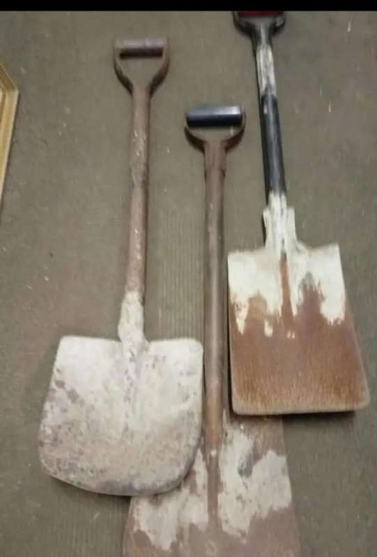 SPADE AND 2 SHOVELS. R275. 00