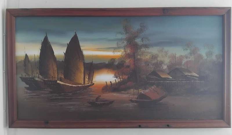 CHINESE OIL PAINTING : 1600 MM X 850 MM