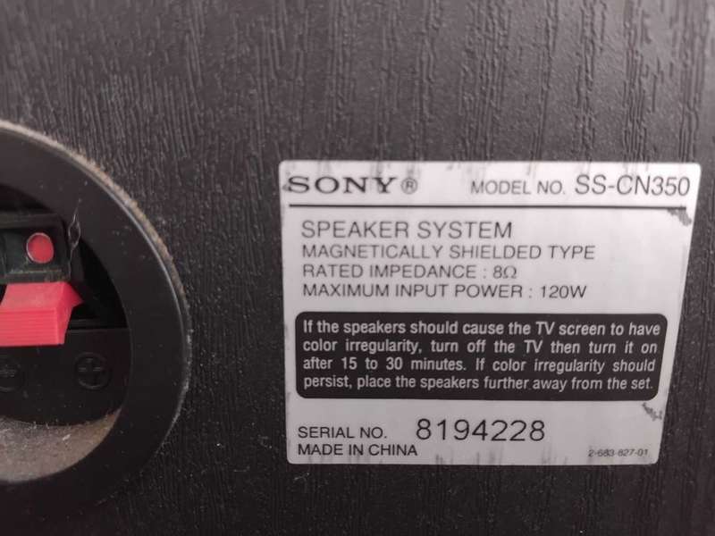 SONY SPEAKER SYSTEM :  AS PER PHOTOS