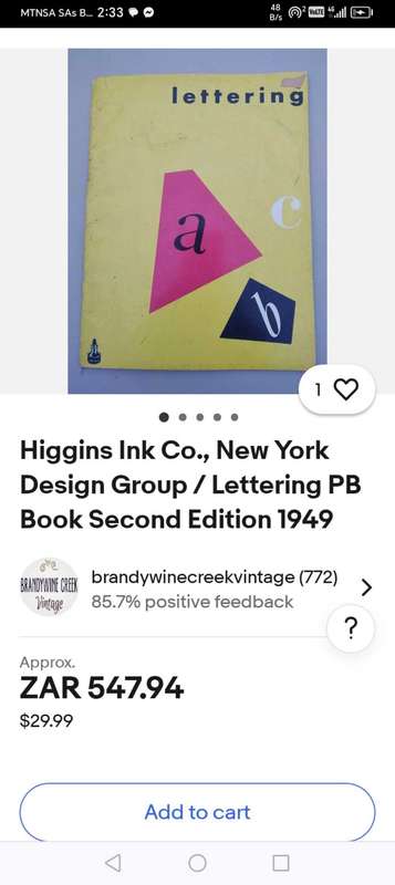 BOOK : 1949 SECOND EDITION. HIGGINS INK CO. INC.  " LETTERING"