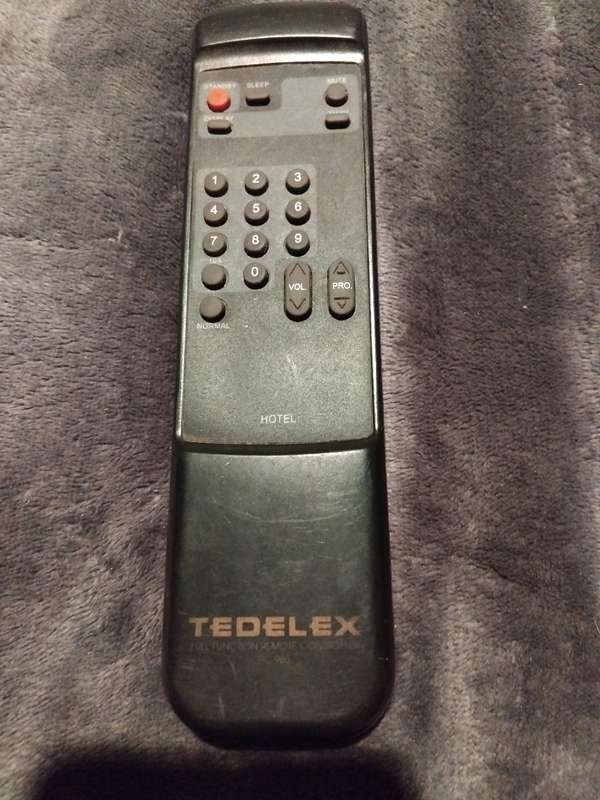 TEDELEX HOTEL TV REMOTE CONTROL.