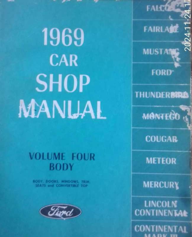 1969 FORD TRUCK SHOP MANUALS. VOLUME 1 TO 4.