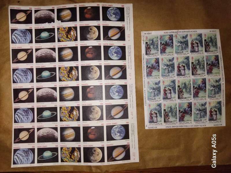1988 RSA EASTER AND CHRISTMAS STAMPS.