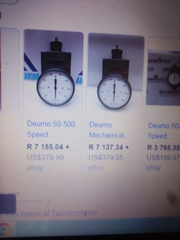 Vintage DEUMO Mechanical Tachometer Kit. Made in Germany. In Original Case.