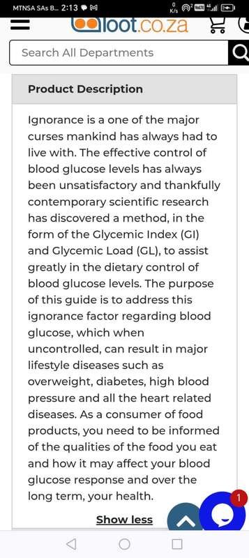 BOOK : THE SOUTH AFRICAN GLYCEMIC INDEX GUIDE.