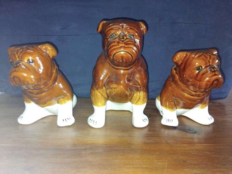 Ceramic Bulldogs Set