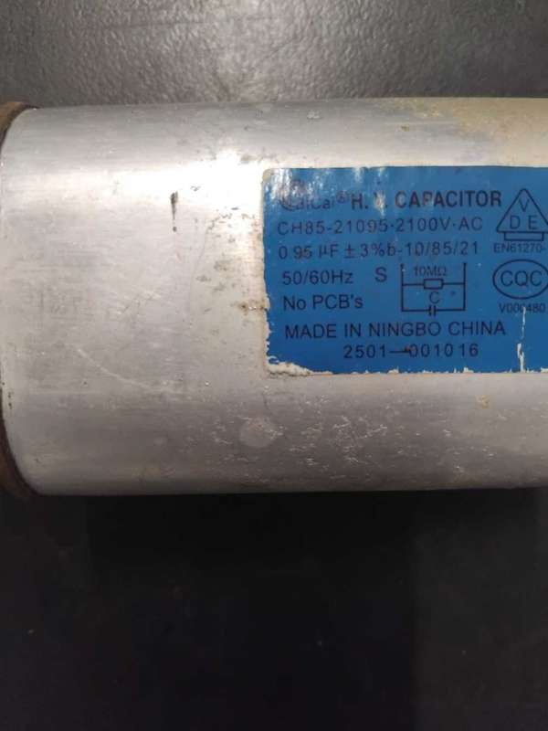 6 X MICROWAVE OVEN CAPACITORS AS PER PHOTOS