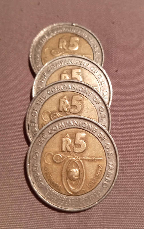 RSA R5 COMMEMORATIVE COINS. TOTAL OF 37 AS PER PHOTOGRAPHS AND DESCRIPTION