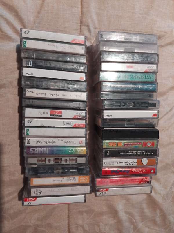 VINTAGE 4 TRACK AUDIO CASSETTES.  ( TOTAL OF 35 )