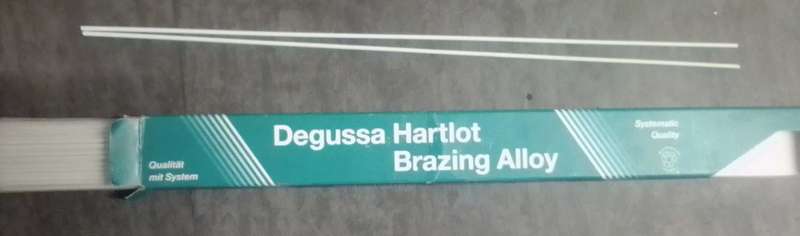 SILVER SOLDER RODS FLUXED DEGUSSA HARTLOT - 510MM ROD SOLD INDIVIDUALLY OR PER 1 KG