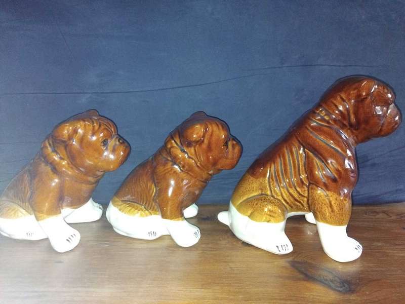 Ceramic Bulldogs Set