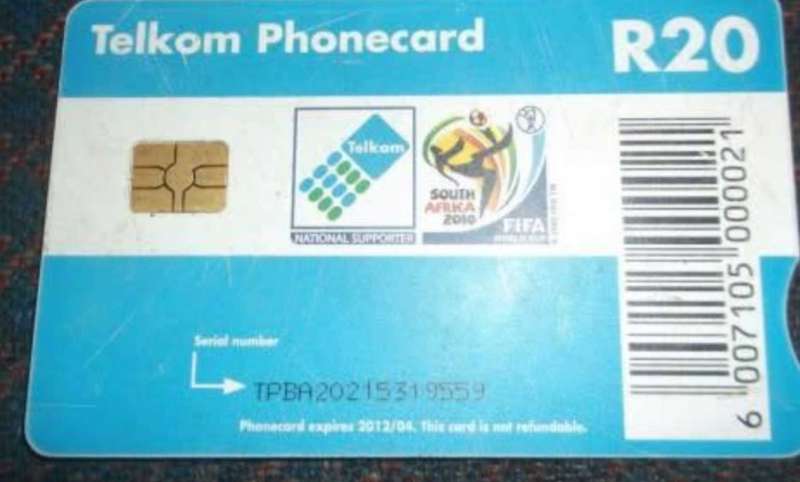 FIFA 2010 SOCCER WORLD CUP SOUTH AFRICA TELKOM PRE-PAID PHONE CARD ( COLLECTORS ITEM )