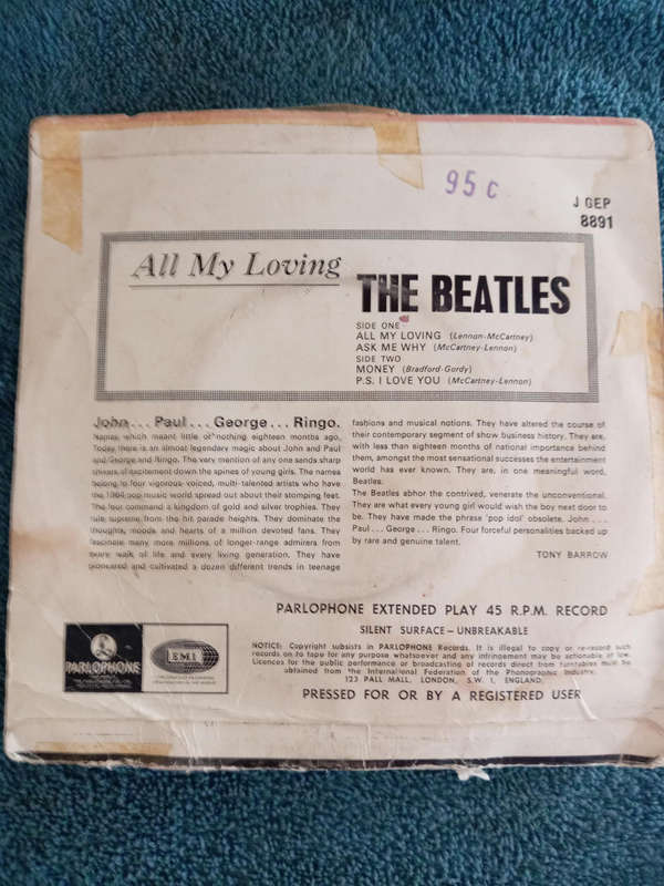 THE BEATLES : 2 X SEVEN SINGLES.