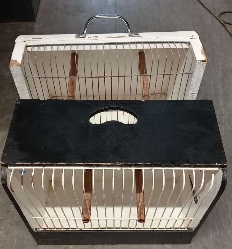 2 X BIRD SHOW CAGES.