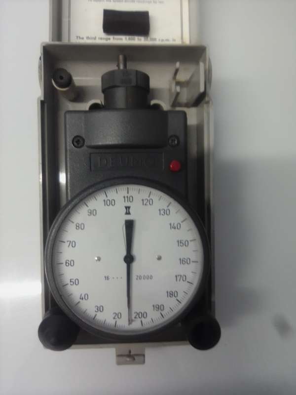Vintage DEUMO Mechanical Tachometer Kit. Made in Germany. In Original Case.