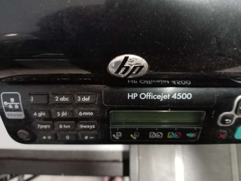 HP OFFICE JET 4500 PRINTER. ( NEEDS INK REFILLS)