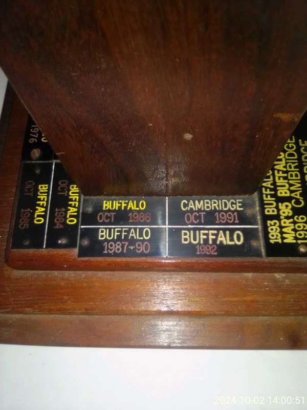 VINTAGE BOWLS TROPHY 1966 TO 1999 - CAMBRIDGE & BUFFALO CLUB, EAST LONDON.