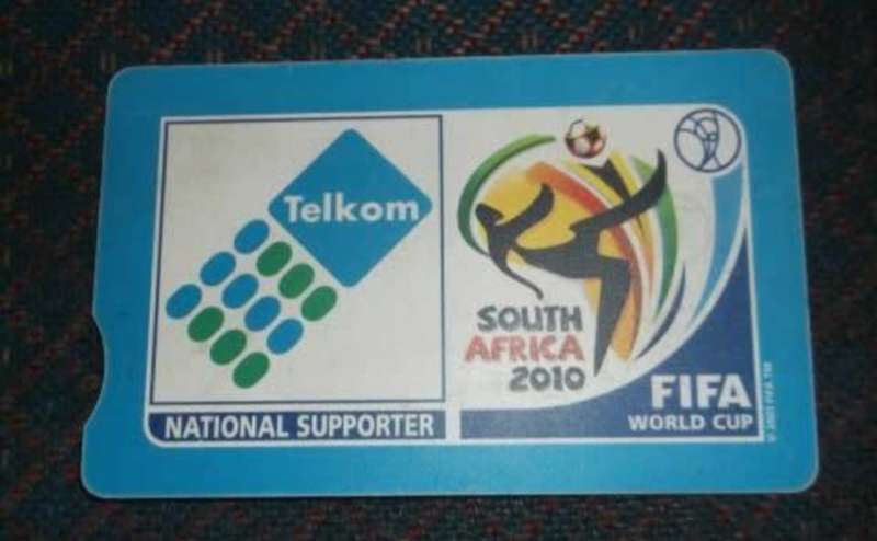FIFA 2010 SOCCER WORLD CUP SOUTH AFRICA TELKOM PRE-PAID PHONE CARD ( COLLECTORS ITEM )