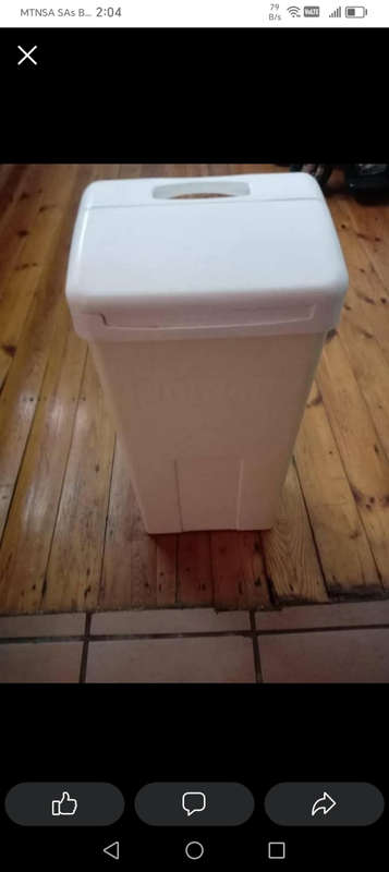 INITIAL SANITARY WASTE BIN.