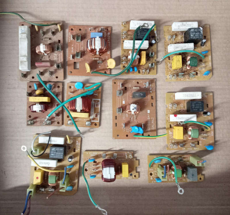 11 X MICROWAVE LINE / NOISE FILTER BOARDS.